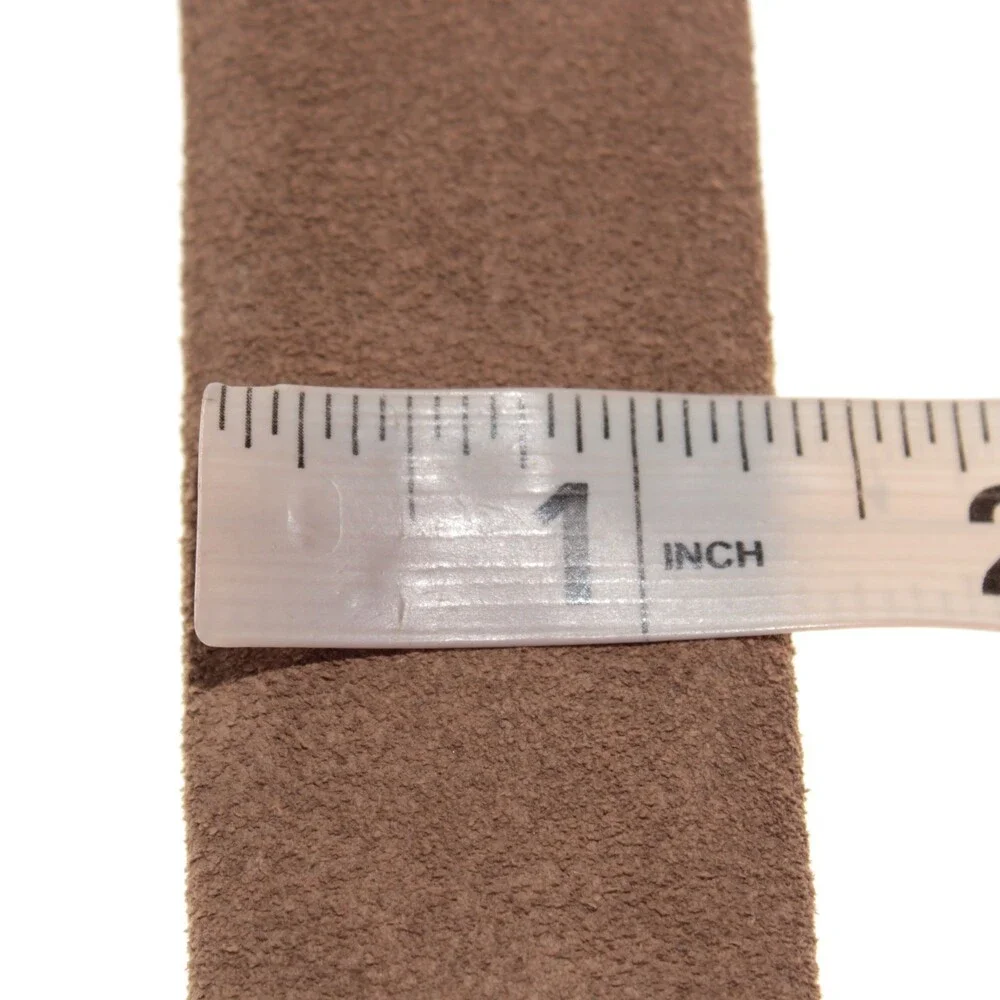 Di Bianco NWT Cut to Size Dress Belt In Solid Brown Suede Leather One Size